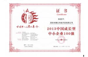 中國中小企業(yè)100強（成長(cháng)型）